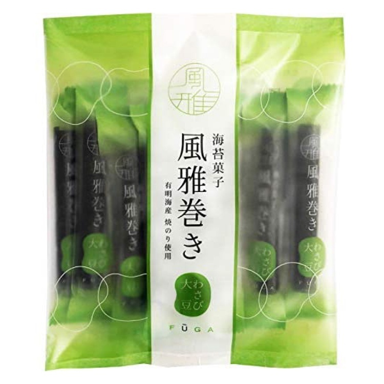 風雅 風雅巻き わさび大豆 7本入り×1個 海苔 豆菓子 おつまみ お菓子 わさび 熊本 ギフト