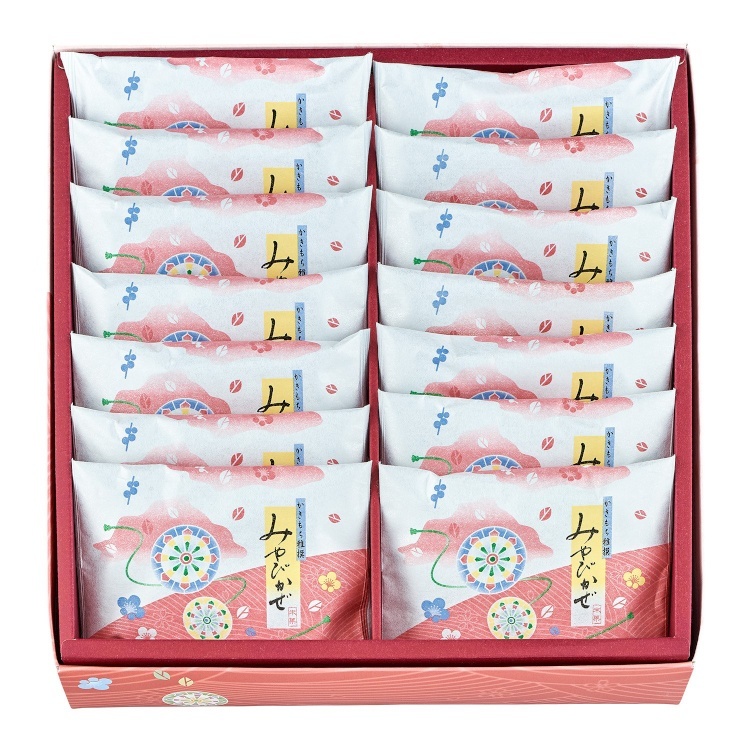 みやびかぜ 20号 14g×14袋入り 法?善?寺?あ?ら?れ?×1個 詰め合わせ 贈り物 挨拶 菓子折り お中元 お歳暮 慶事