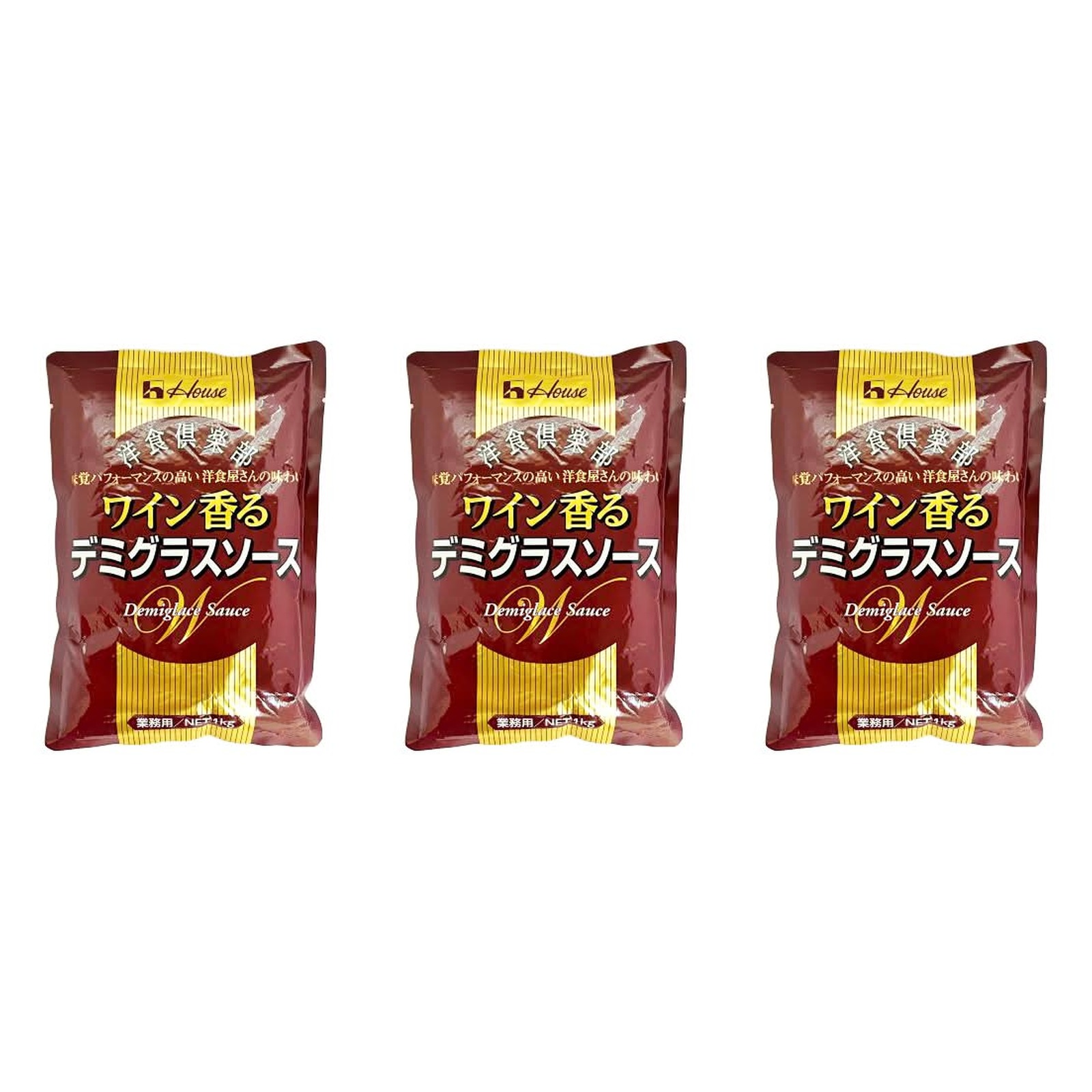 ハウス 洋食倶楽部ワイン香るデミグラスソース 1kg×3個 デミグラスソース 業務用 洋食 煮込み ハンバーグ