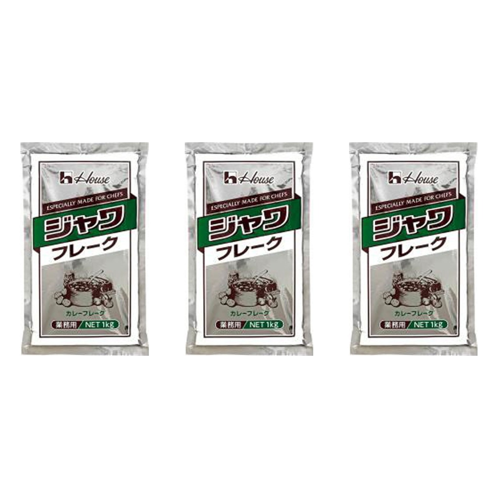 ジャワフレーク 1kg ハ?ウ?ス?ギ?ャ?バ?ン?×3個 カレーフレーク スパイシー 深み 溶けやすい 香辛料 煮込み