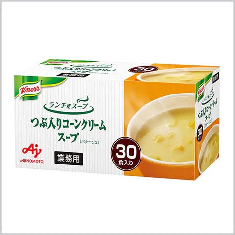 つぶ入りコーンクリーム 30食 474g ク?ノ?ー?ル?×1個 コーンクリーム インスタント 個包装 昼食 弁当 朝食 備蓄
