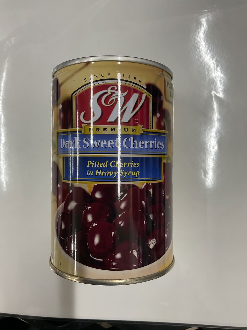 ダークスウィートチェリー 4号缶 425g S?&amp;?W?×1個 さくらんぼ 缶詰 菓子作り 製菓材料 デザート シロップ漬け 果物