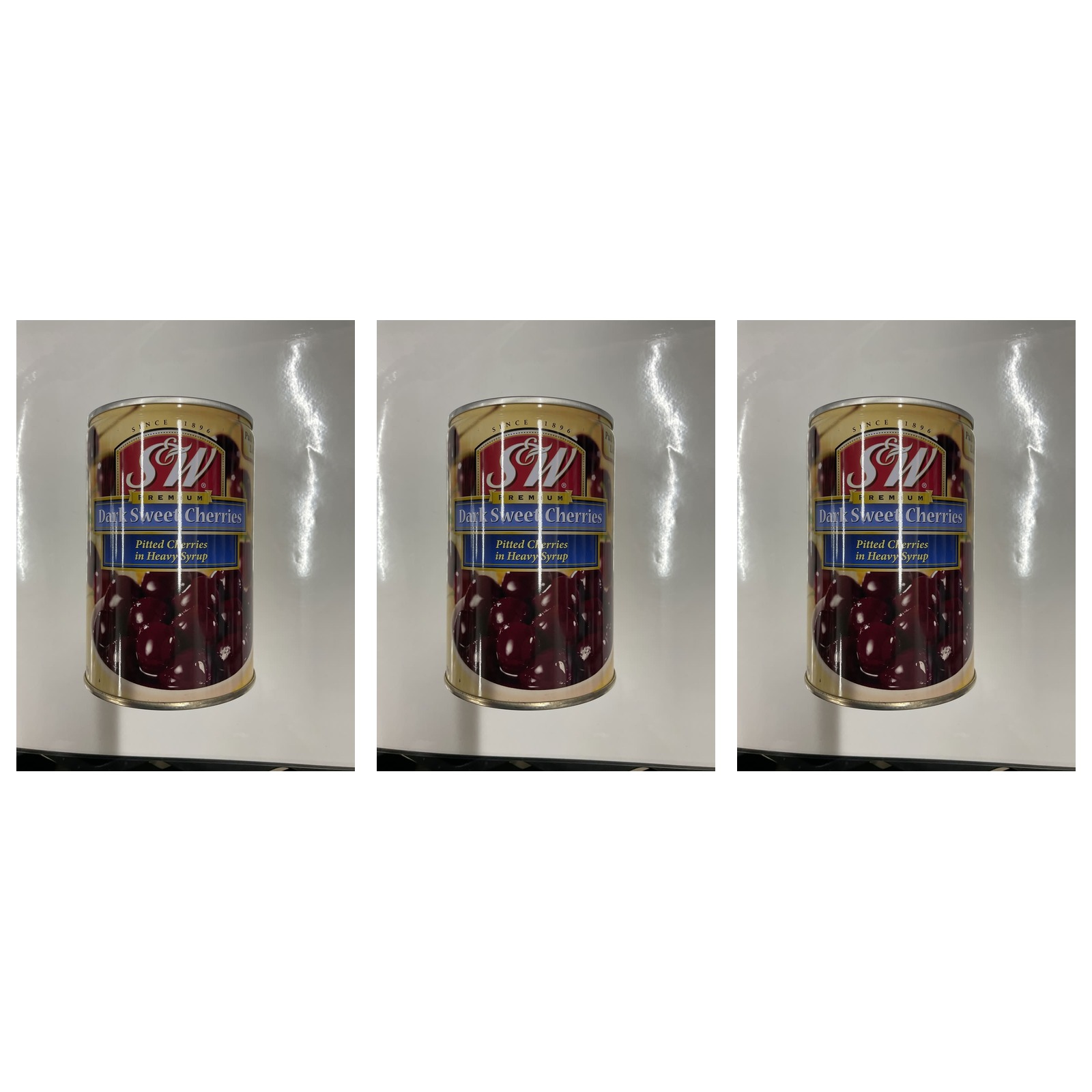 ダークスウィートチェリー 4号缶 425g S?&amp;?W?×3個 さくらんぼ 缶詰 菓子作り 製菓材料 デザート シロップ漬け 果物