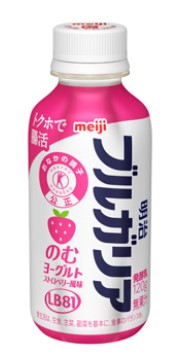 明治 ブルガリアのむヨーグルト ストロベリーワンショット 120g×1個 冷蔵 飲む乳製品 ボトル ストロベリー 携帯 120g 手軽