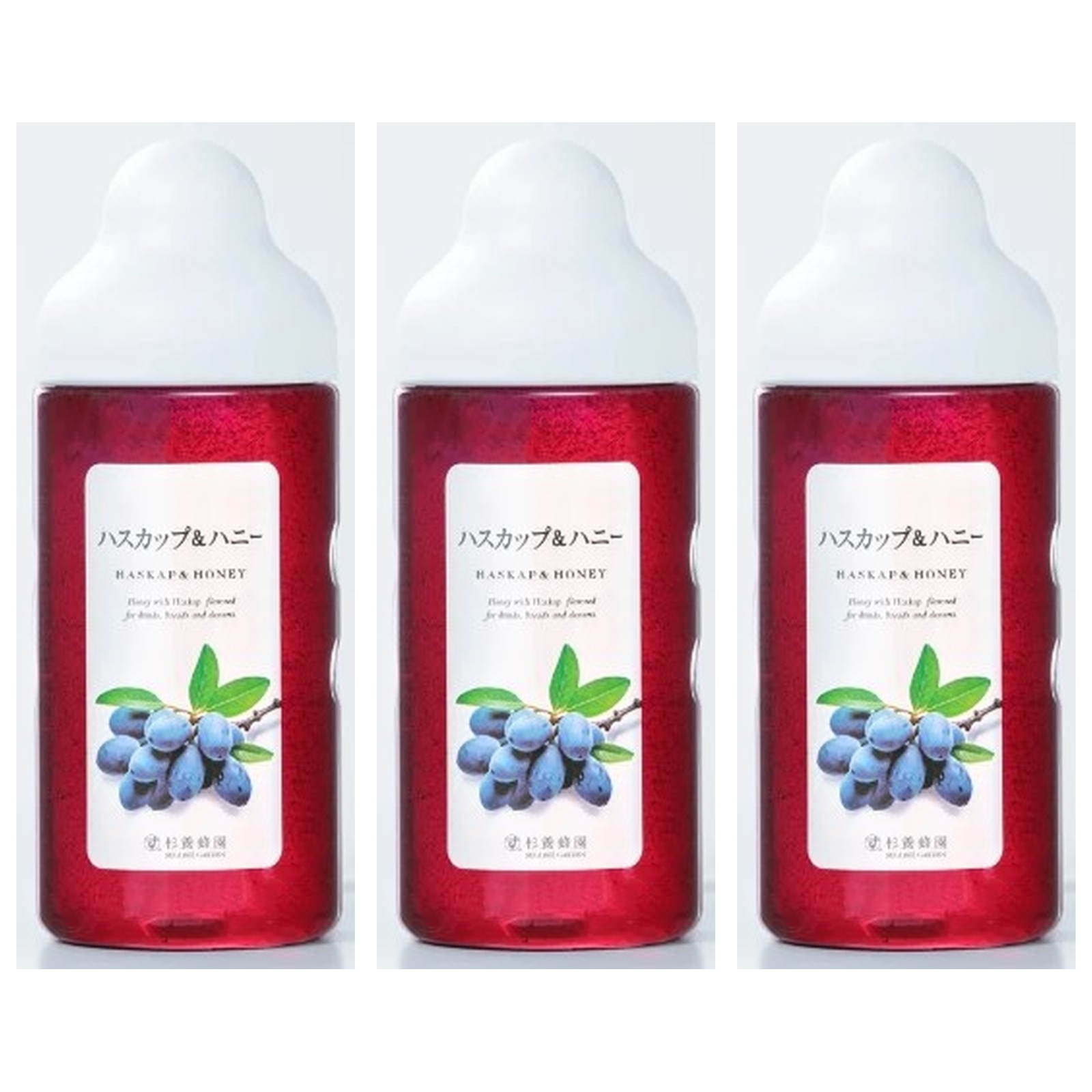 杉養蜂園 ハスカップ&amp;ハニー 500g×3個 はちみつ 国産 人気 美味 シロップ ソーダ割り ベリー