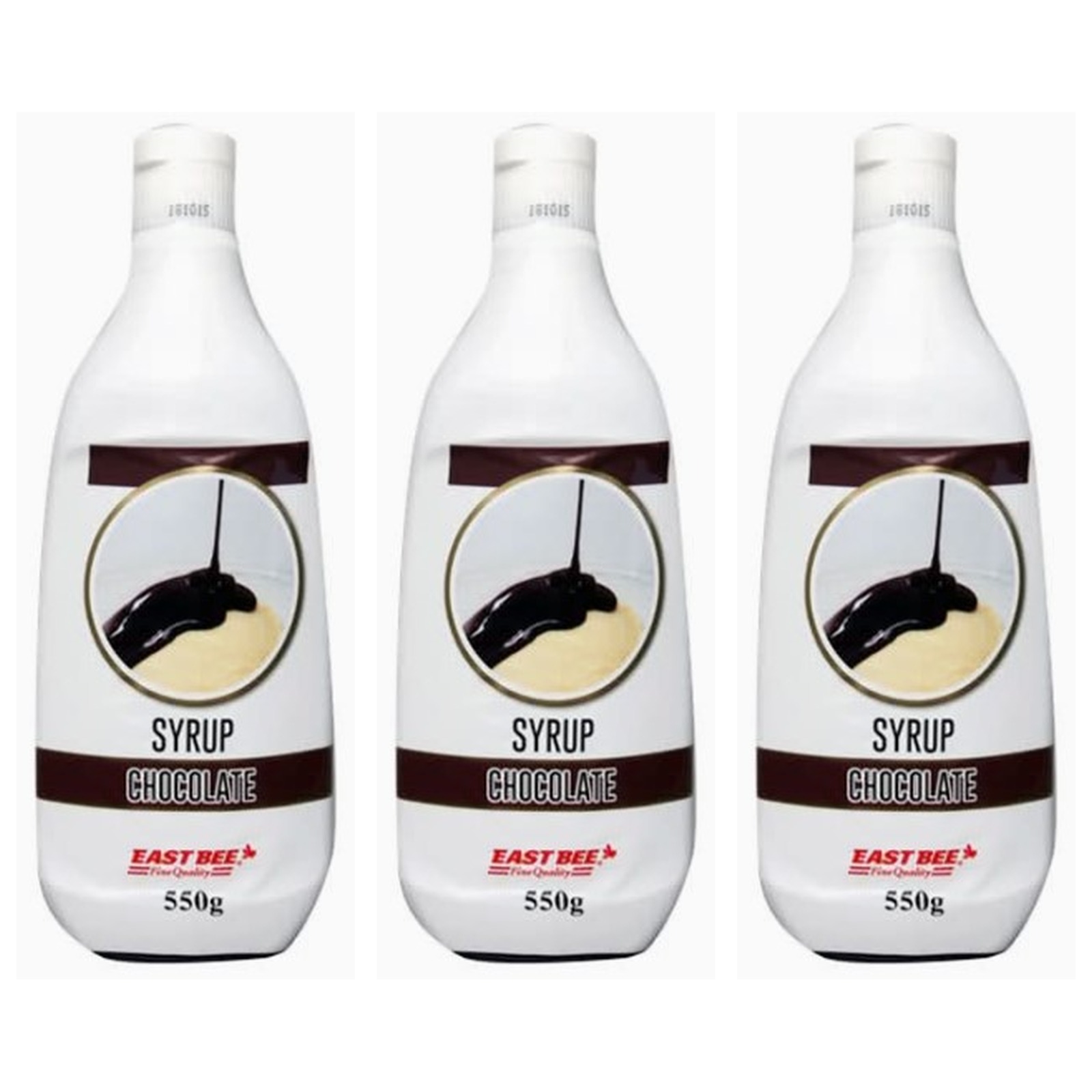 EASTBEE チョコレートシロツプ 550g×3個 ちょこ 大容量 洋菓子 パンケーキ ボトル入り