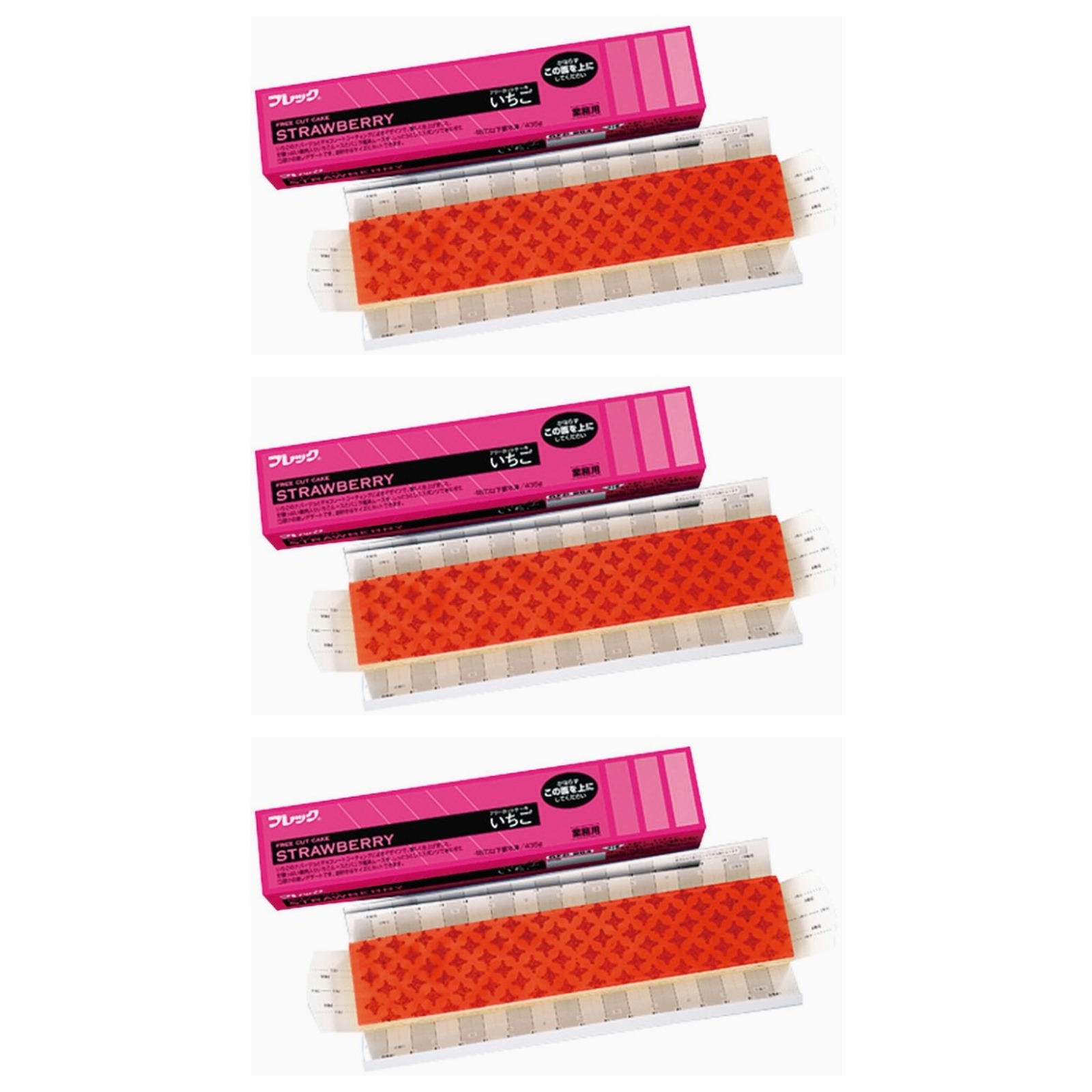 フレック フリーカットケーキいちごGFC804 435g 冷凍×3個 イチゴ デザート 大容量 洋菓子