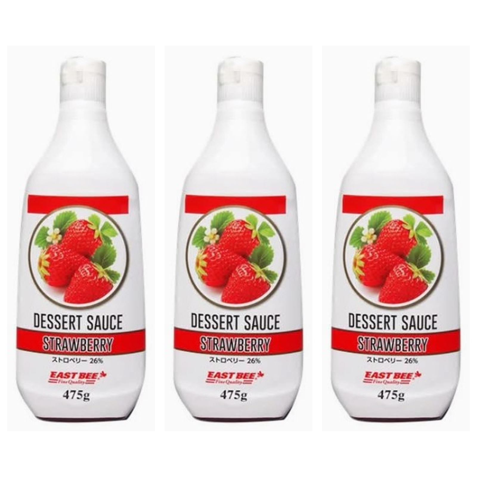 EASTBEE デザートソース ストロベリー 475g×3個 トッピング ヨーグルト アイスクリーム シリアル
