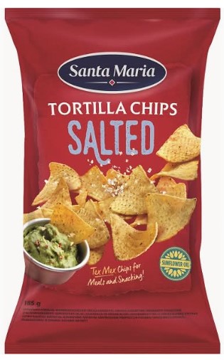 Santa Maria トルティーヤチップス ソルト 185g×1個 お菓子 スナック菓子 チップス おやつ 個包装