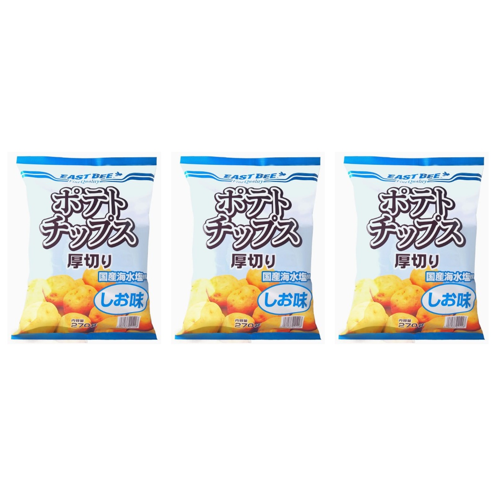 EASTBEE ポテトチップス しお味 270g×3個 お菓子 スナック菓子 おつまみ