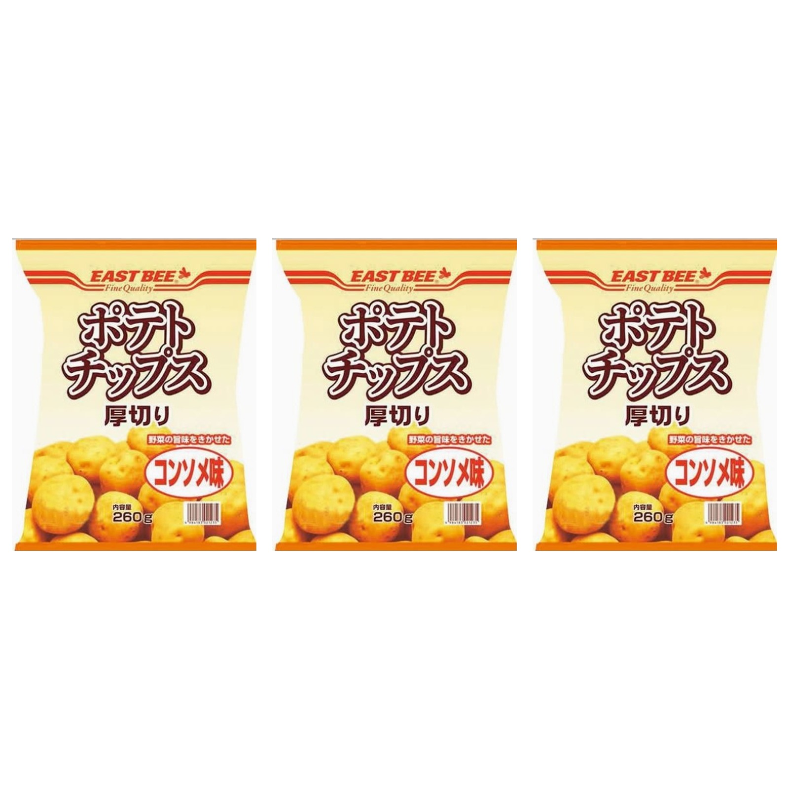 ＥＢポテトチップスコンソメ味 260g×3個 お菓子 スナック菓子 おつまみ