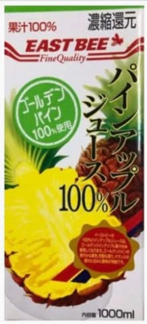 EASTBEE ゴールデンパイン100％パインアップルジュース 1000ml×1個 果汁100％ 朝食 健康志向 フルーツ