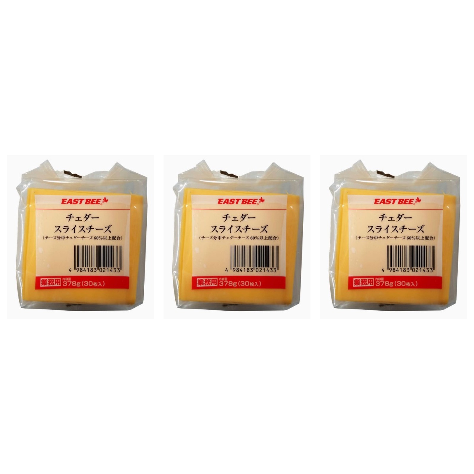 EASTBEE チェダースライスチーズ 378g×3個 冷蔵 パスタ リゾット サラダ 料理 ワイン なめらか