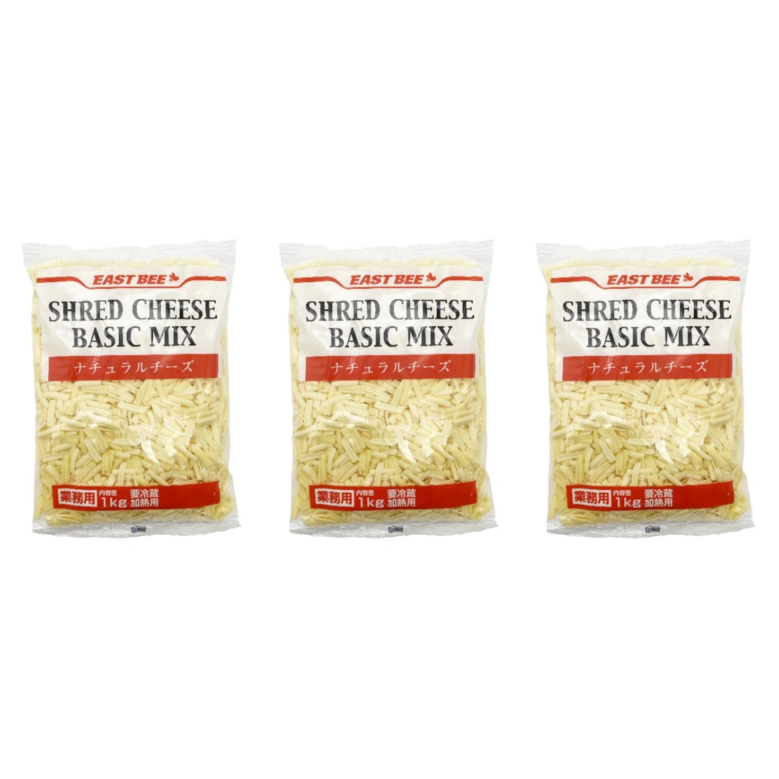 EASTBEE シュレッ チーズ ベーシックミックス 業務用 1kg×3個 冷蔵  ピザ パスタ リゾット サラダ 料理 業務用