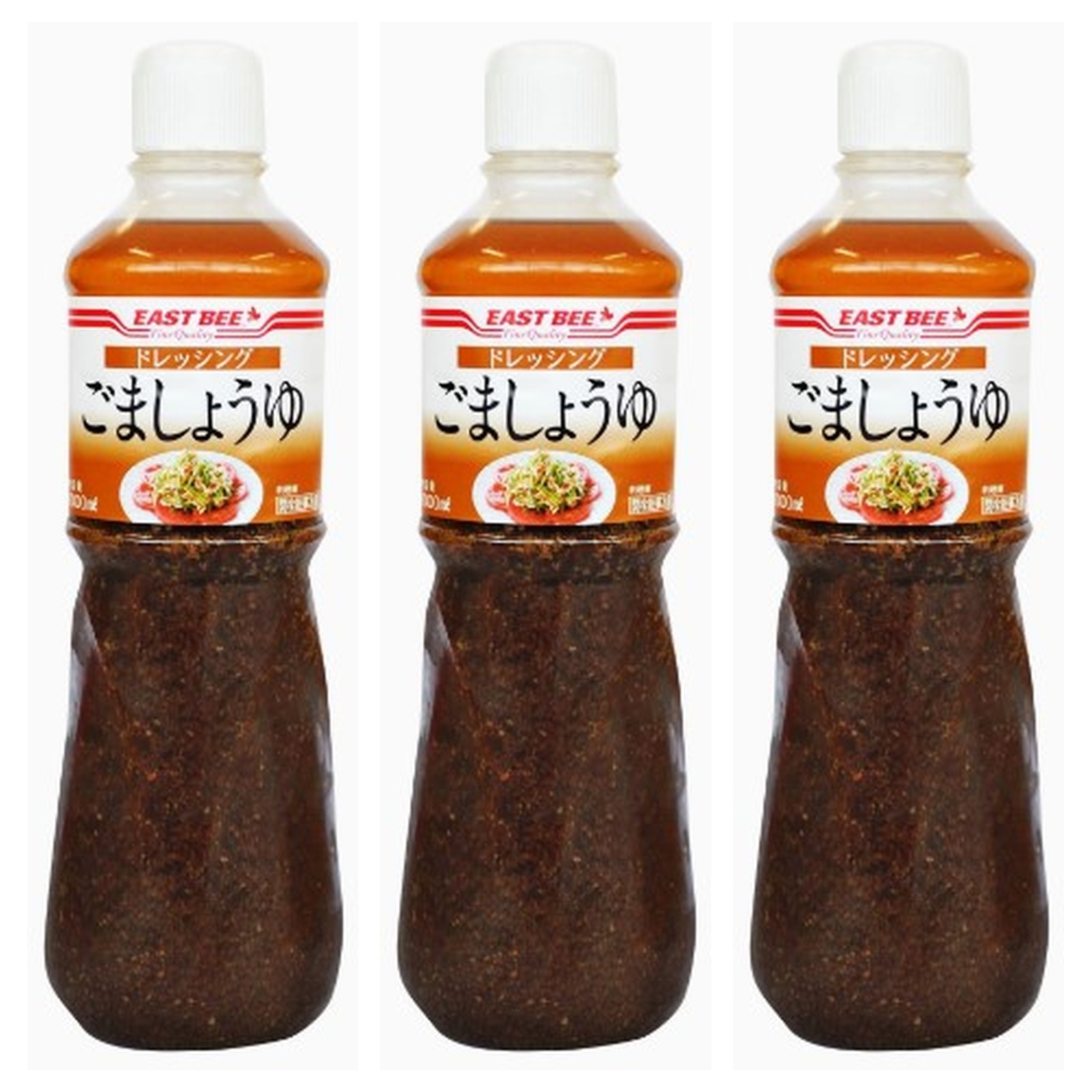 EASTBEEドレッシング ごましょうゆ 1L×3個 サラダ 胡麻 前菜 すっきり ノンオイル 大容量