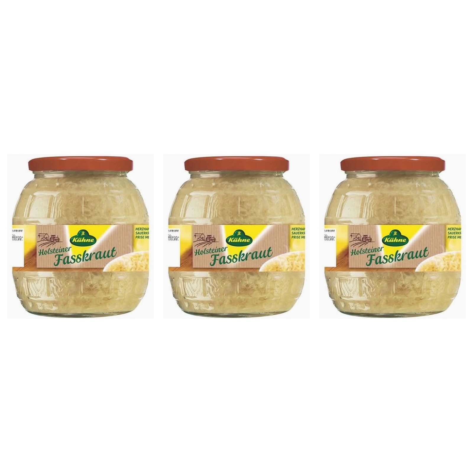 キューネ ザワークラフト 850ml×3個 ザワークラウト キャベツ 発酵食品 瓶詰め