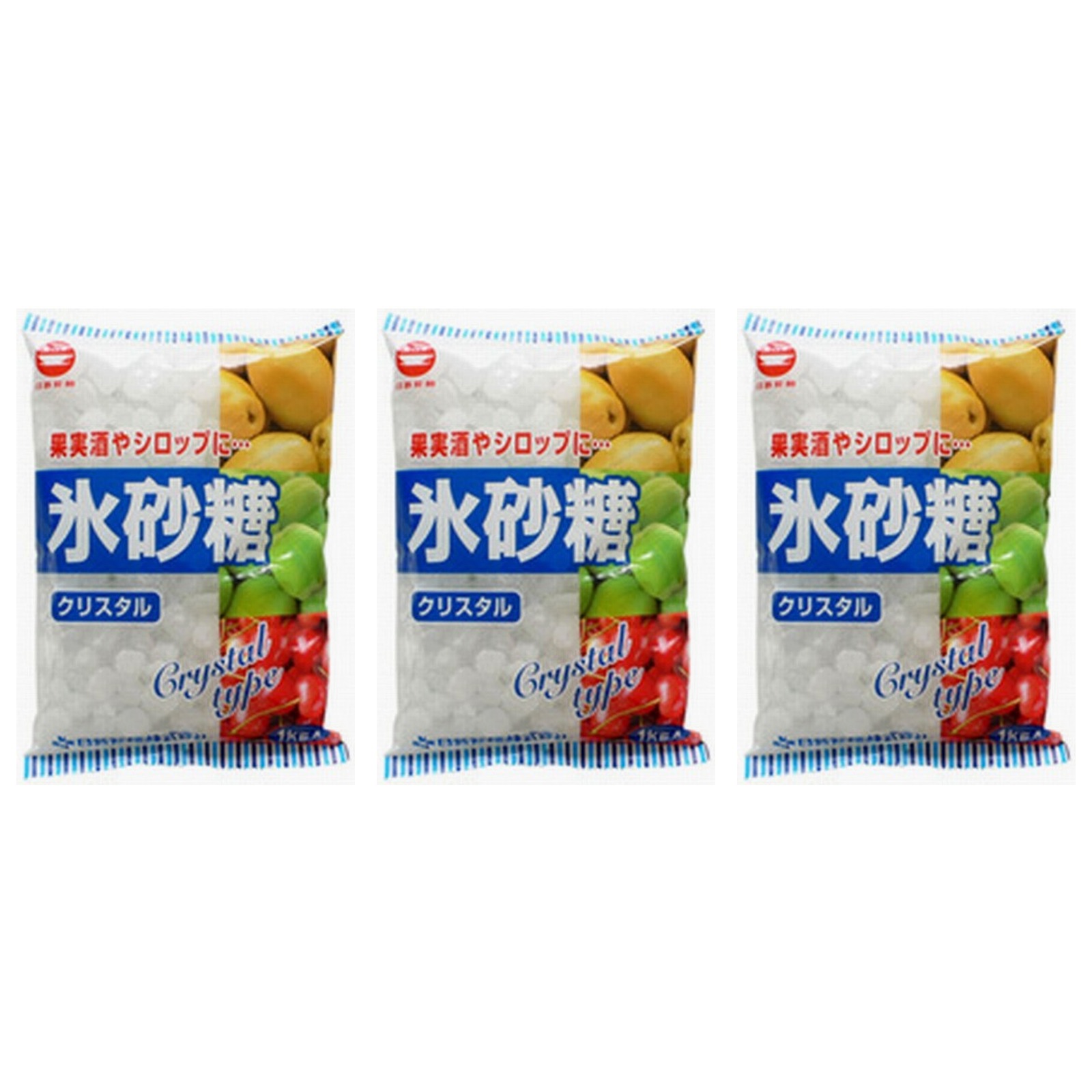 スプーン印 氷砂糖 クリスタル 1kg×3個 角砂糖 シロップ 果実酒 さとう 甘味料