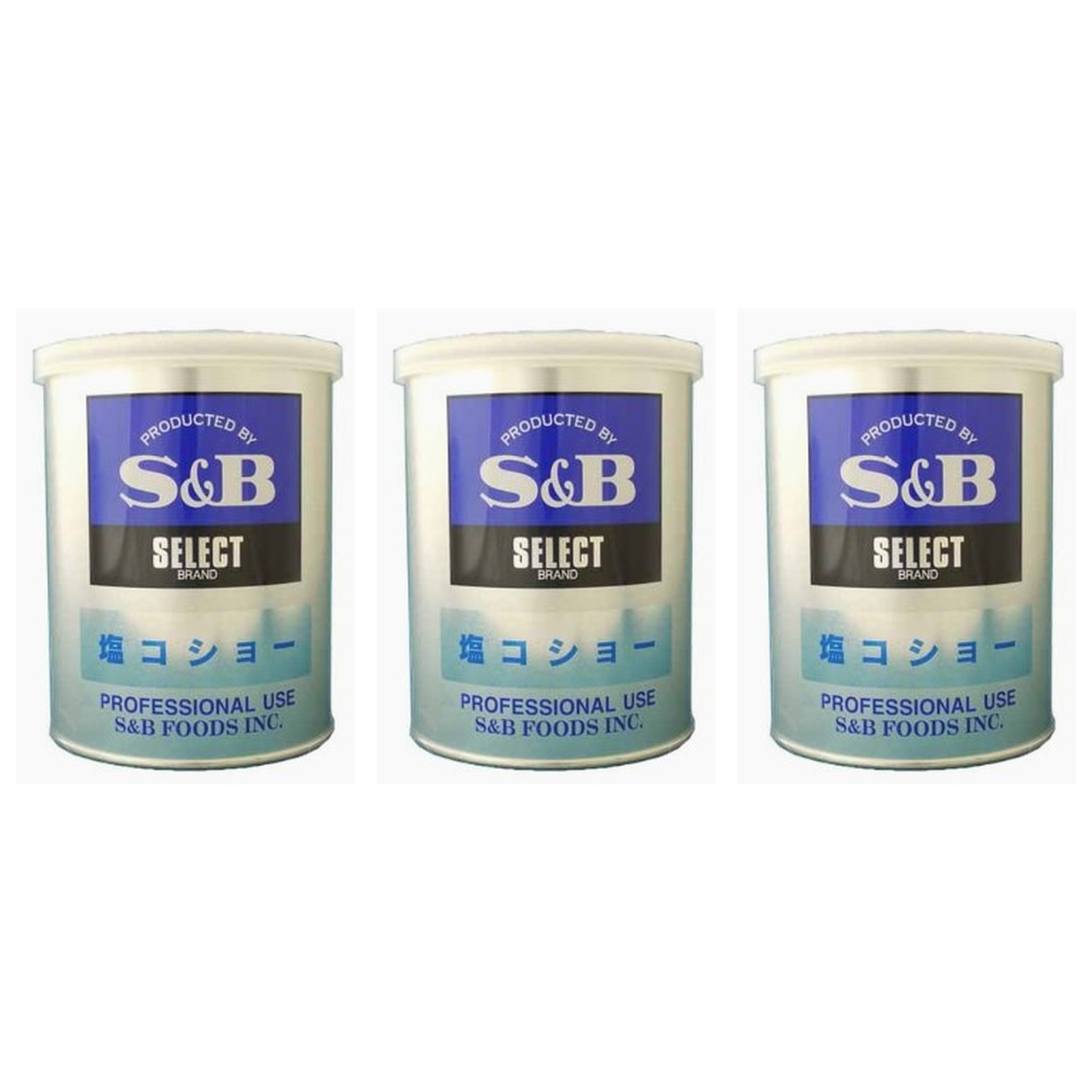 S&amp;B セレクトスパイス塩コショーＭ缶 (225g)×3個 調味料 胡椒 スパイス 業務用 大容量