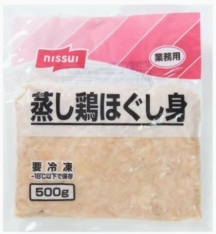 ニッスイ 蒸し鶏ほぐし身 (500g)×1個 冷凍 惣菜 おつまみ お弁当 鶏