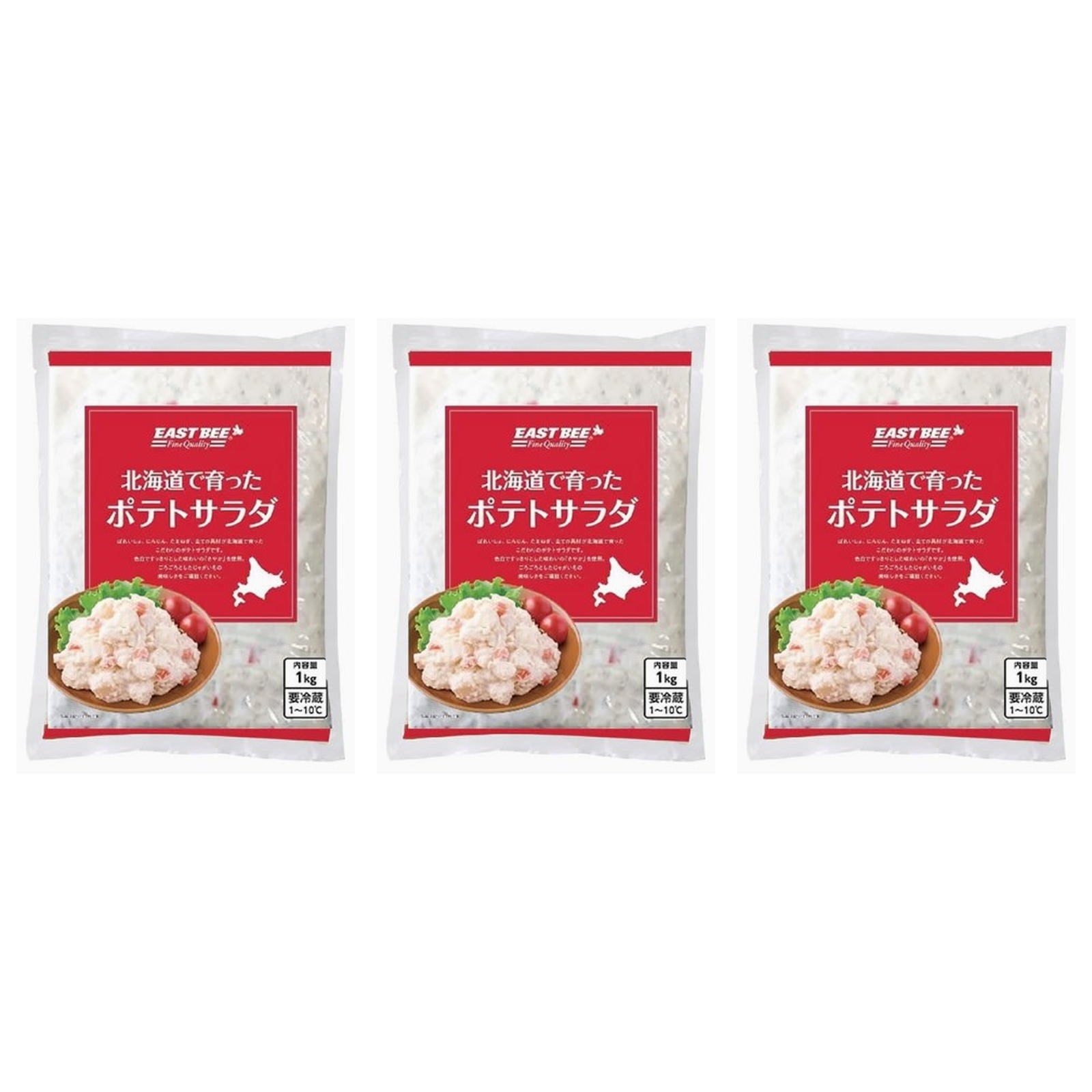 EB 北海道で育ったポテトサラダ 1kg×3個 調理品 おかず お弁当 じゃがいも 副菜 大容量 冷蔵