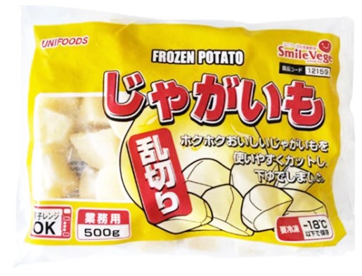 ユニフーズ ジャガイモ乱切 1袋(500g)×1個 揚げ物 お弁当 おかず ぽてと 大容量 冷凍