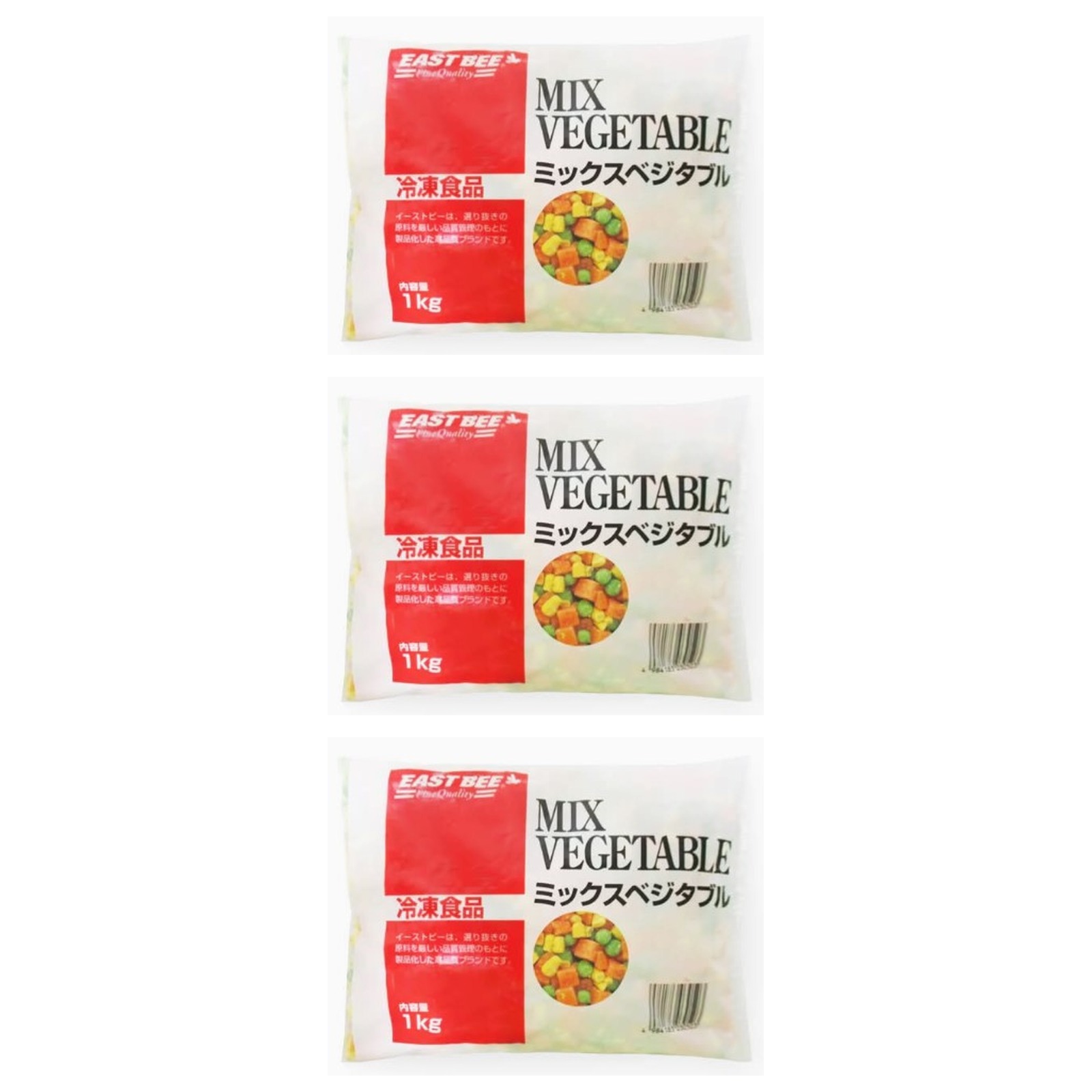 EB ミックスベジタブル(NZ) 1Kg×3個 お弁当 おつまみ おかず 野菜 大容量 冷凍
