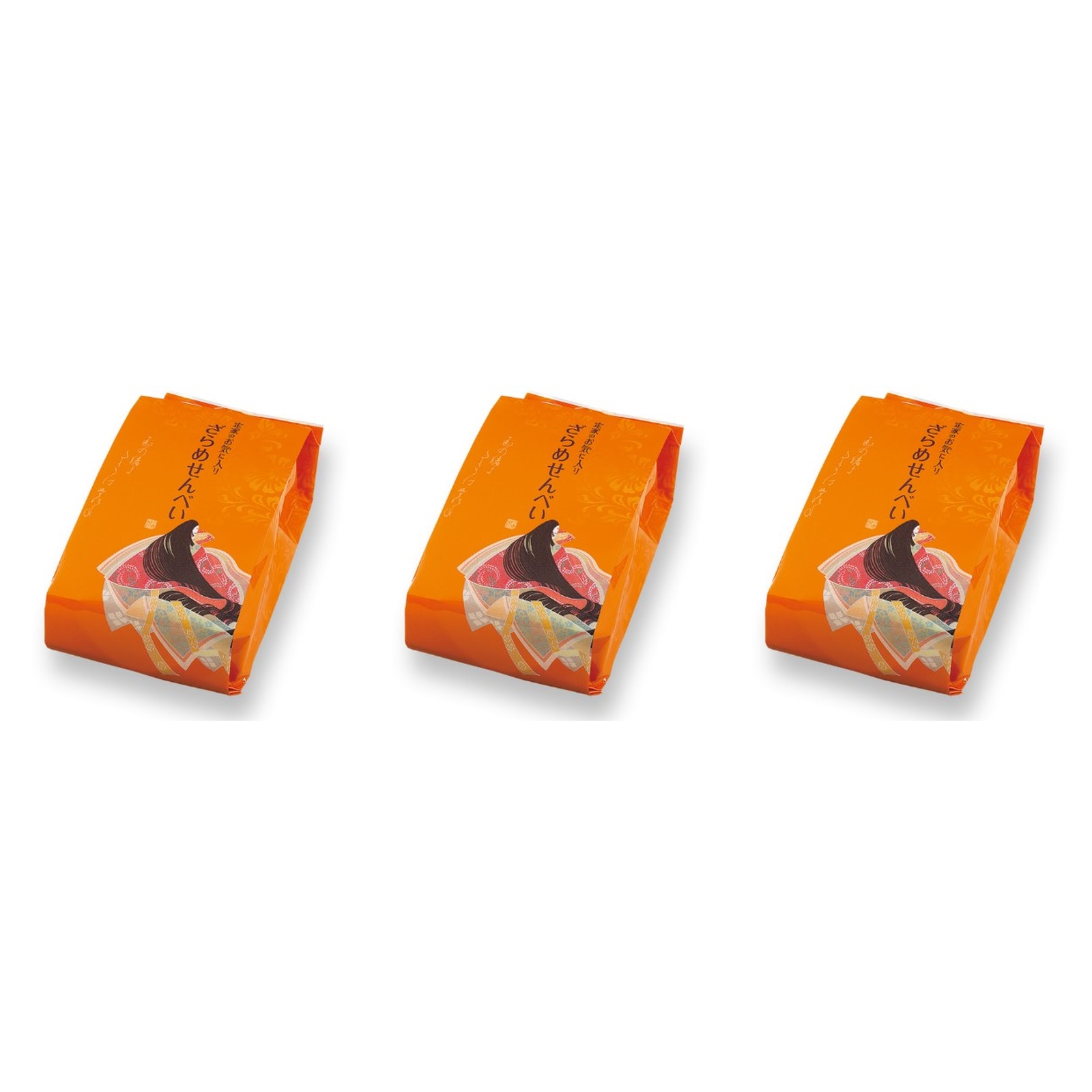 小倉山荘 定家のお気に入り ざらめせんべい 1パック(12枚)×3個 おかき せんべい 米 お菓子 手土産