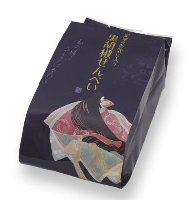 小倉山荘 定家のお気に入り 黒胡椒せんべい 1パック(20枚(2枚×10袋))×1個 おかき せんべい 米 お菓子 手土産