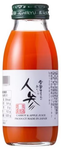 いち粒 雪国生まれのおいしい人参ジュース 1本200ml×1個 離乳食 ジュース 野菜 食物繊維 飲み物