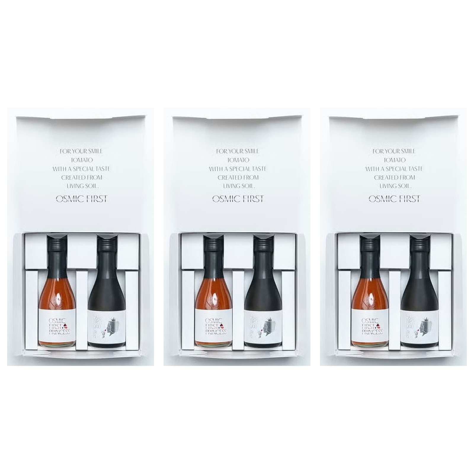 オスミックファースト フルーツトマトジュース180ml 2本セット(QUEEN・PRINCESS)×3個 手土産 差し入れ プレゼント ミニとまと 健康 ショッパー付き