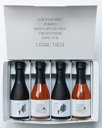 オスミックファースト フルーツトマトジュース180ml 4本セット(QUEEN・PRINCESS)×1個 手土産 差し入れ プレゼント ミニとまと 健康 ショッパー付き