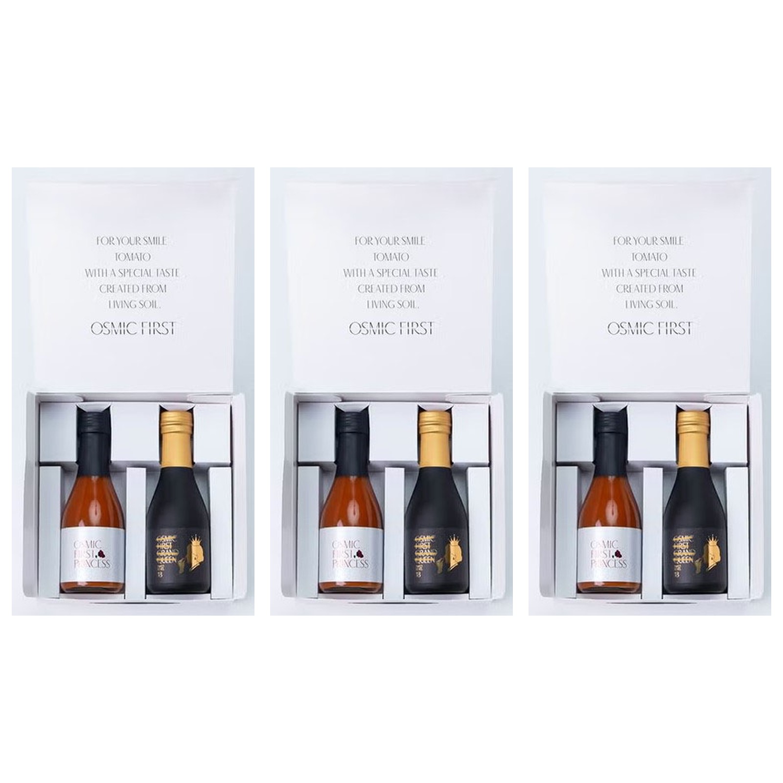 オスミックファースト フルーツトマトジュース180ml 2本セット(GRAND QUEEN・PRINCESS)×3個 手土産 差し入れ プレゼント ミニとまと 健康 ショッパー付き