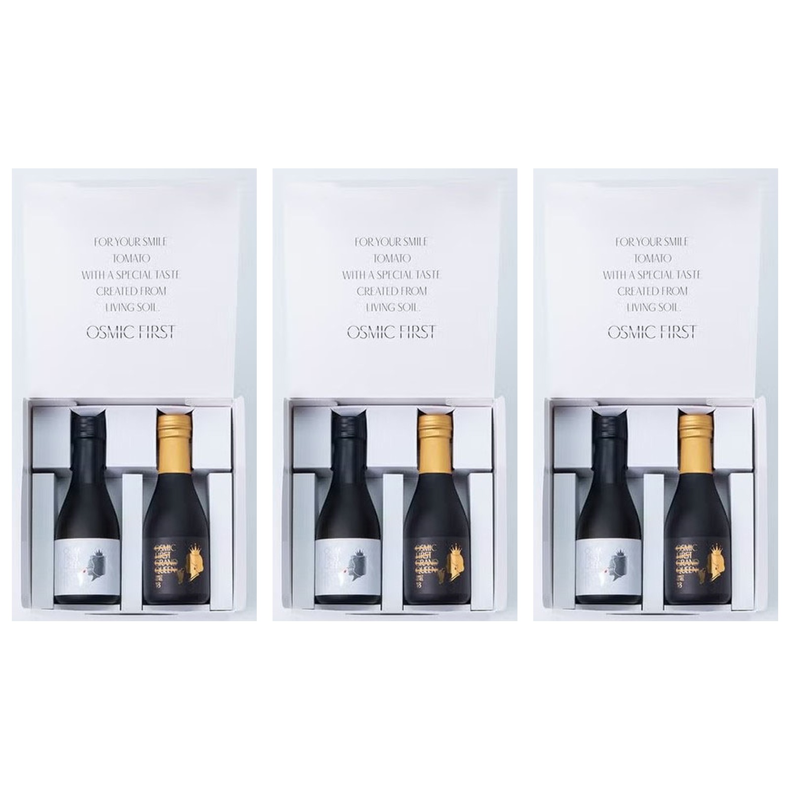 オスミックファースト フルーツトマトジュース180ml 2本セット(GRAND QUEEN・QUEEN)×3個 手土産 差し入れ プレゼント ミニとまと 健康 ショッパー付き