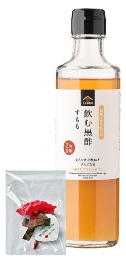 母の日 ギフト 食品 カーネーション付き 久世福 飲む酢 すもも(2倍希釈) 250ml×1個 セット 贈答  2026 ショッパー付き プリザ 花はイメージ図です