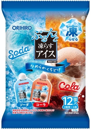 ORIHIRO ぷるんと凍らすアイス ソーダ＆コーラ 1袋12個入(2種類×6個)×1個 アイス ジュース おやつ デザート 常温