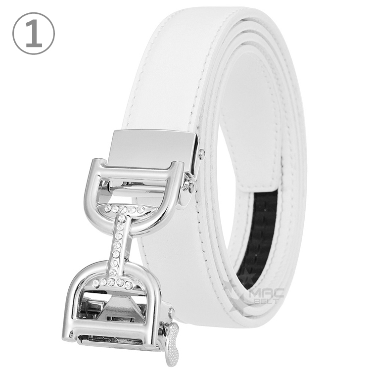 ゴルフベルト レディース ベルト 白 2.4cm-ladies-3