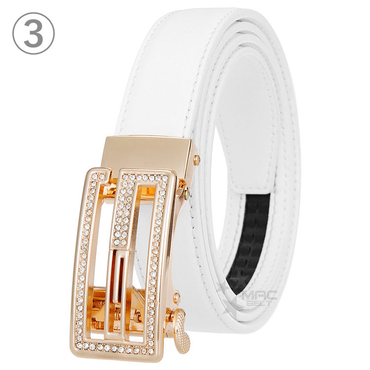 ゴルフベルト レディース ベルト 白 2.4cm-ladies-5