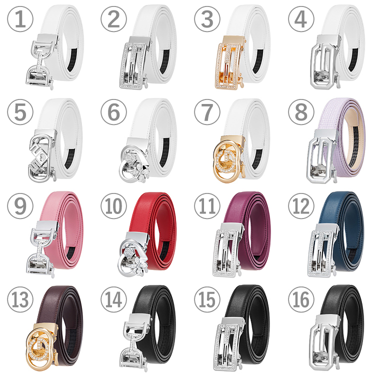 ゴルフベルト レディース ベルト 白 2.4cm-ladies-1