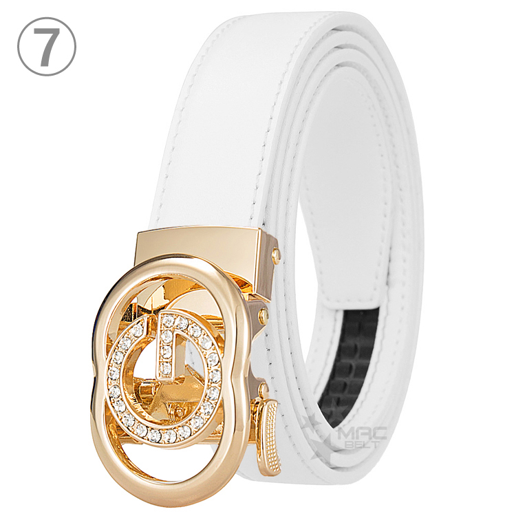 ゴルフベルト レディース ベルト 白 2.4cm-ladies-9