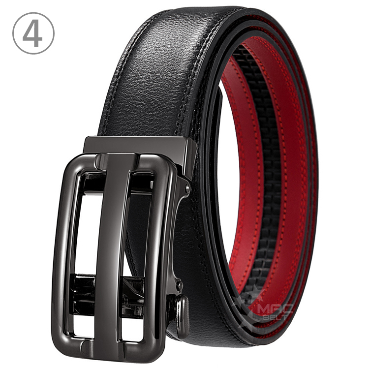 ベルト メンズ 無段階 本革 穴なし 大きいサイズ オートロック