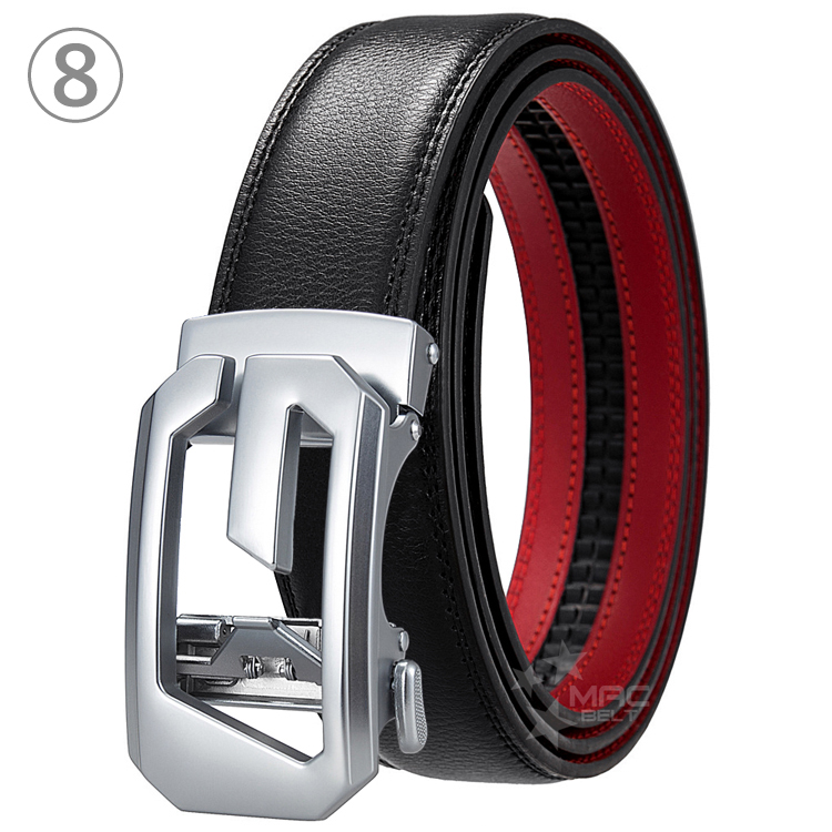 ベルト メンズ 無段階 本革 穴なし 大きいサイズ オートロック