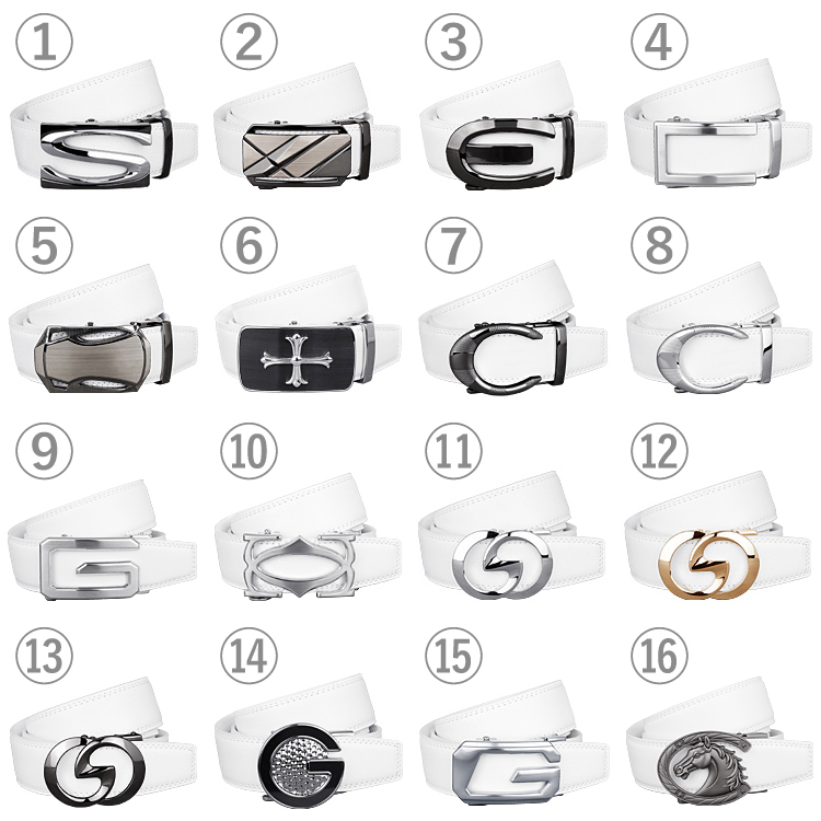 ゴルフベルト メンズ ベルト 白 MBW-1