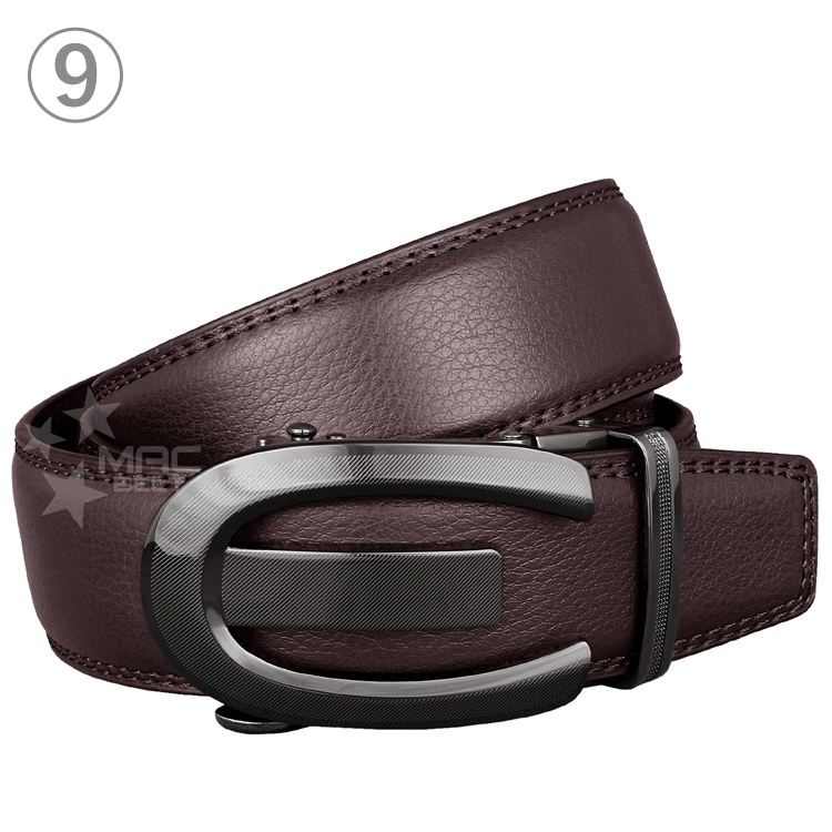 ベルト メンズ 穴なし オートロック 無段階 本革 カジュアル ビジネス