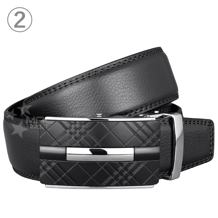 ベルト メンズ 穴なし オートロック 無段階 本革 カジュアル ビジネス