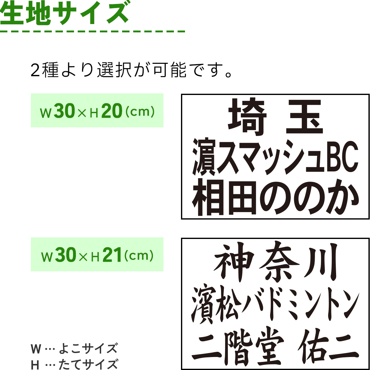 生地サイズ