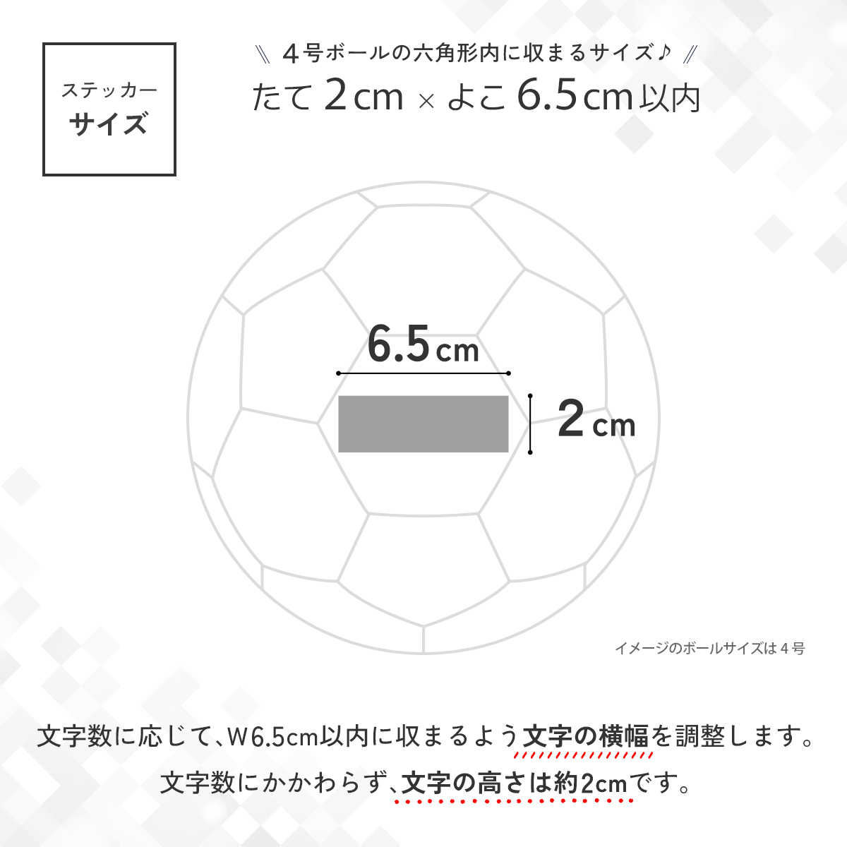 お名前ステッカー サッカーボール用 防水 ネームステッカー