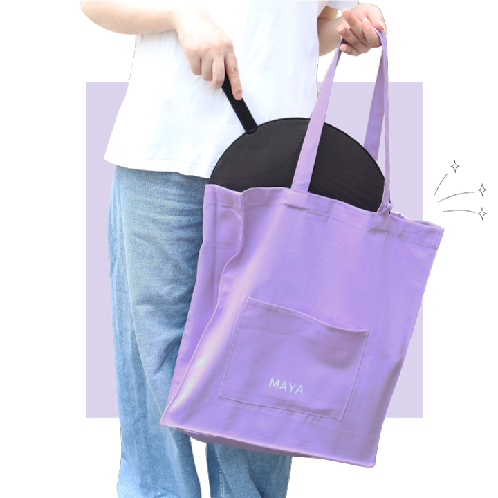 ポケット付き】推しカラー名入れトートバッグ 名入れグッズA