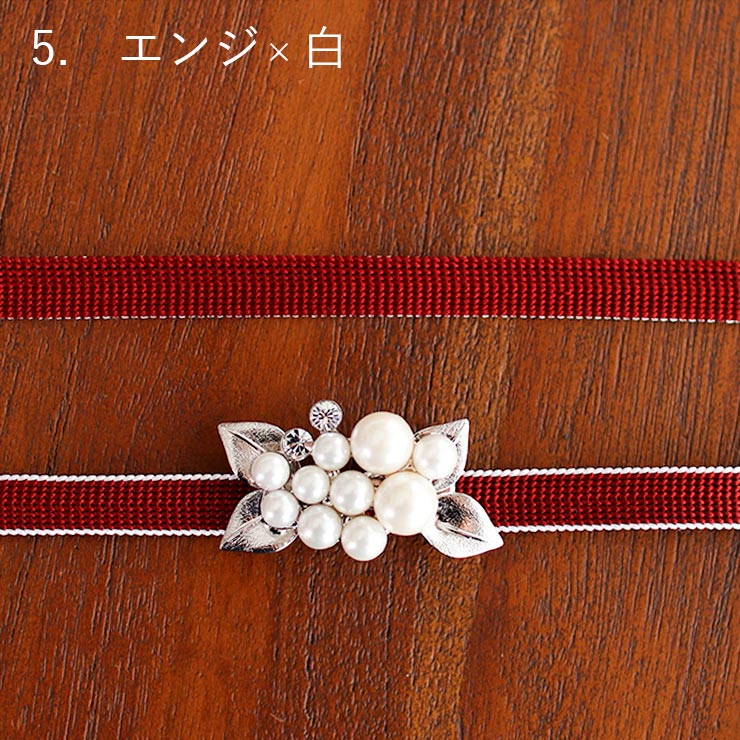 帯締め 新品 三部紐 帯締め・帯留めセット 黒色x白色 絹100％  Mサイズ 朝顔模様 和装小物 新品 【キモノオフ野々市若松店】 三分紐 帯締め 帯留め 帯紐 06 白×金 白×銀 日本製 平組 フォーマル