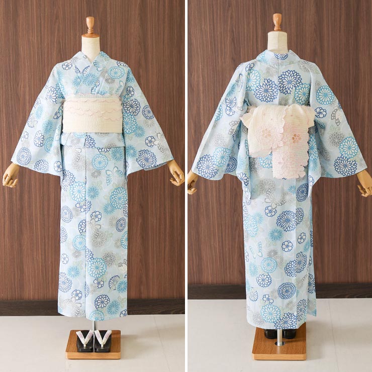 特別価格] 兵児帯 帯リボン 菊ドロンワーク (オフシロ) 刺繍 花