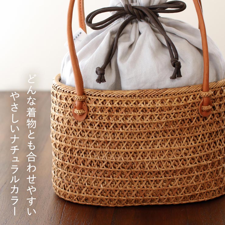 [天然素材] 巾着 カゴバッグ 夏バッグ すか...の詳細画像5